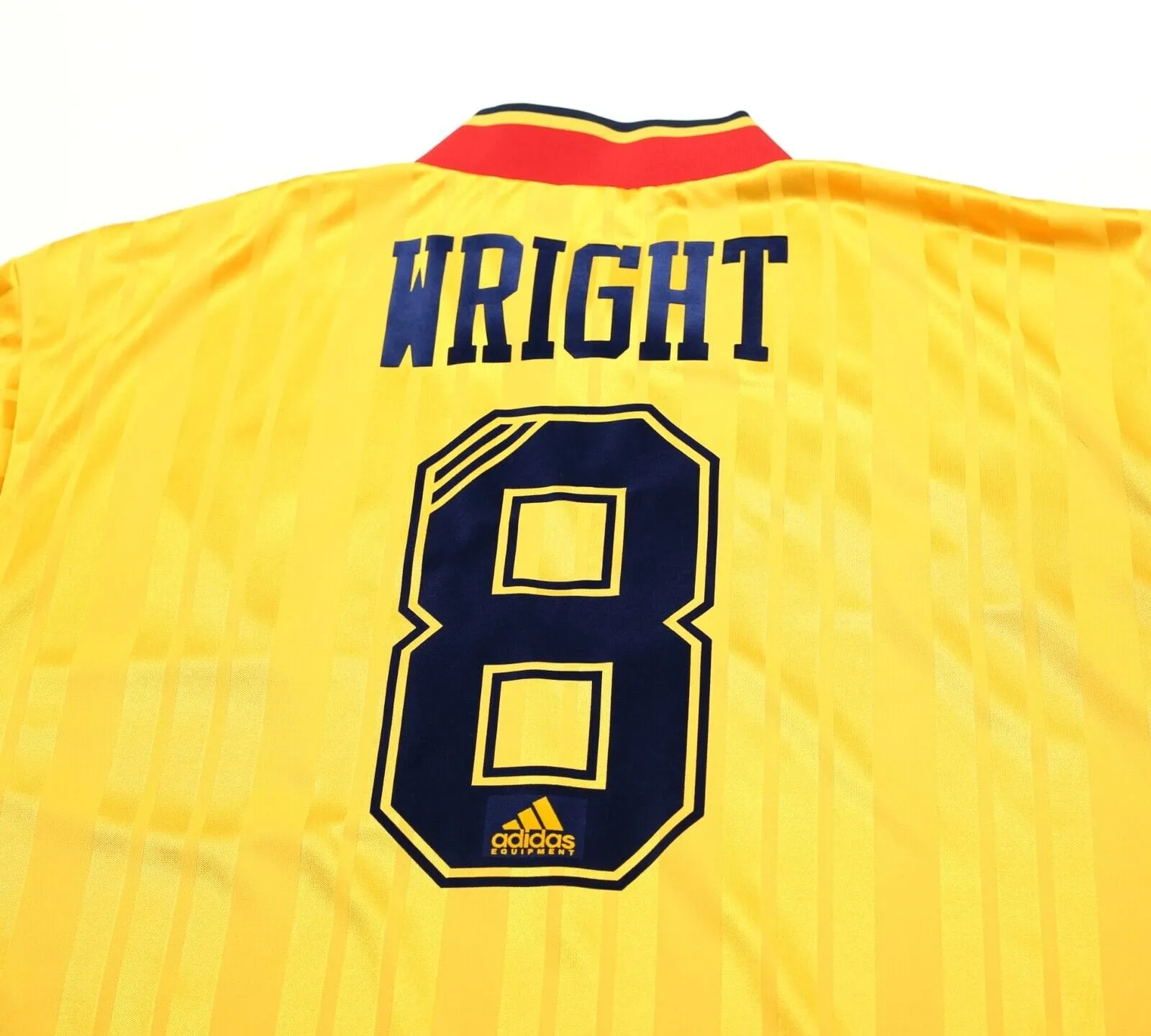 1993/94 WRIGHT #8 Arsenal Retro adidas Equipment Away Football Shirt (M/L)