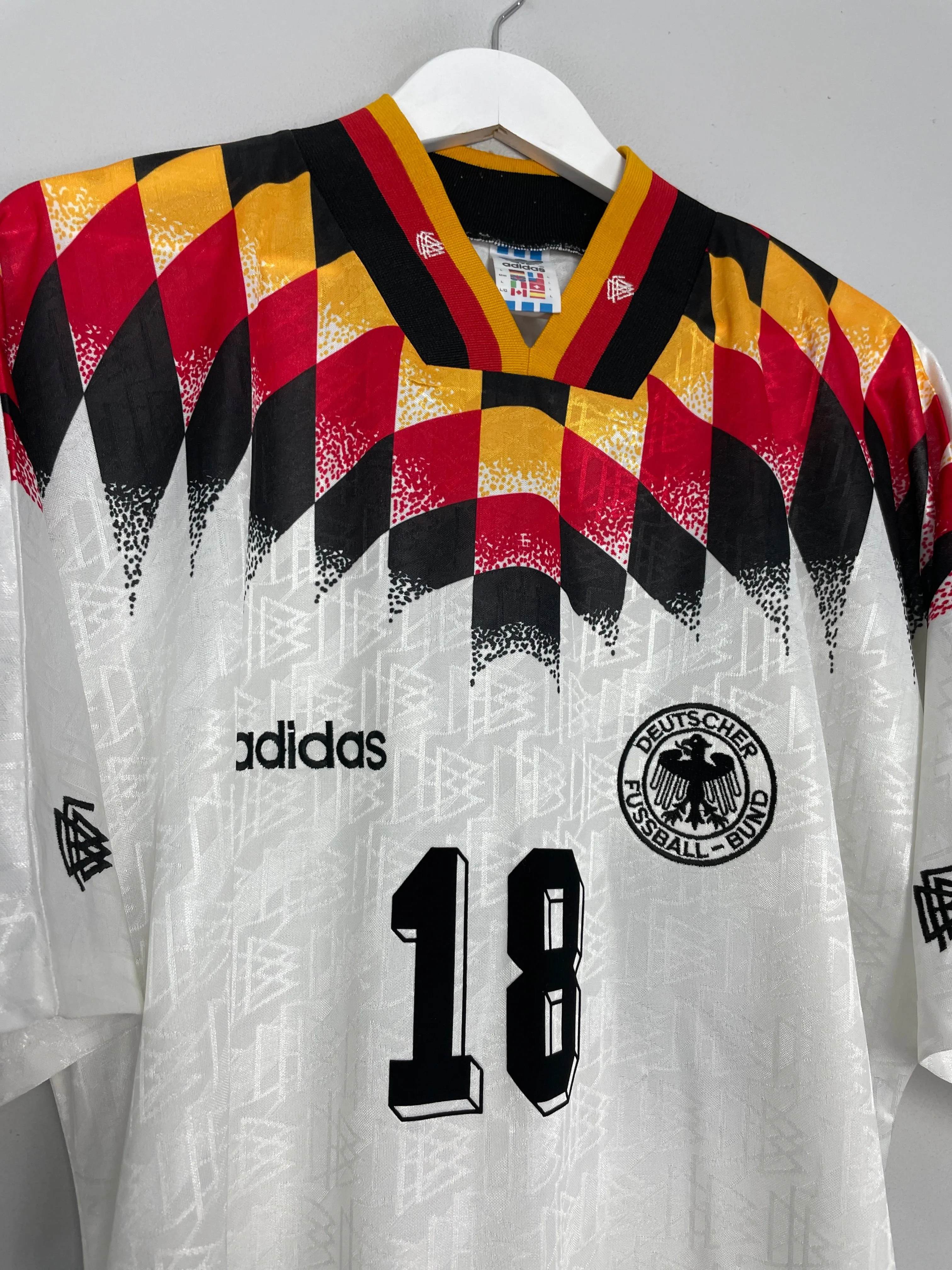 1994/96 GERMANY KLINSMANN #18 HOME SHIRT (L) ADIDAS