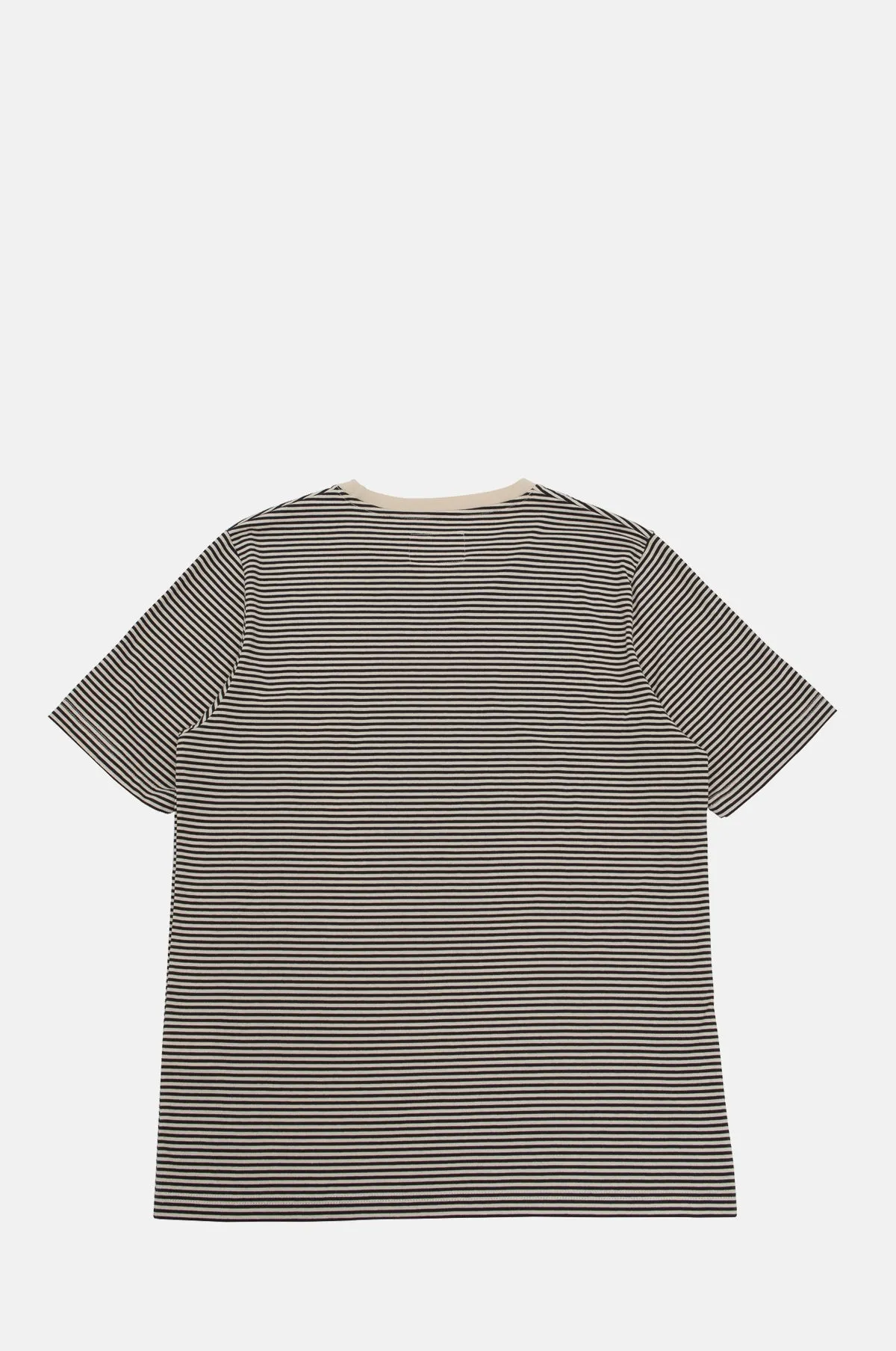 1x1 Stripe Tee Charcoal Ecru