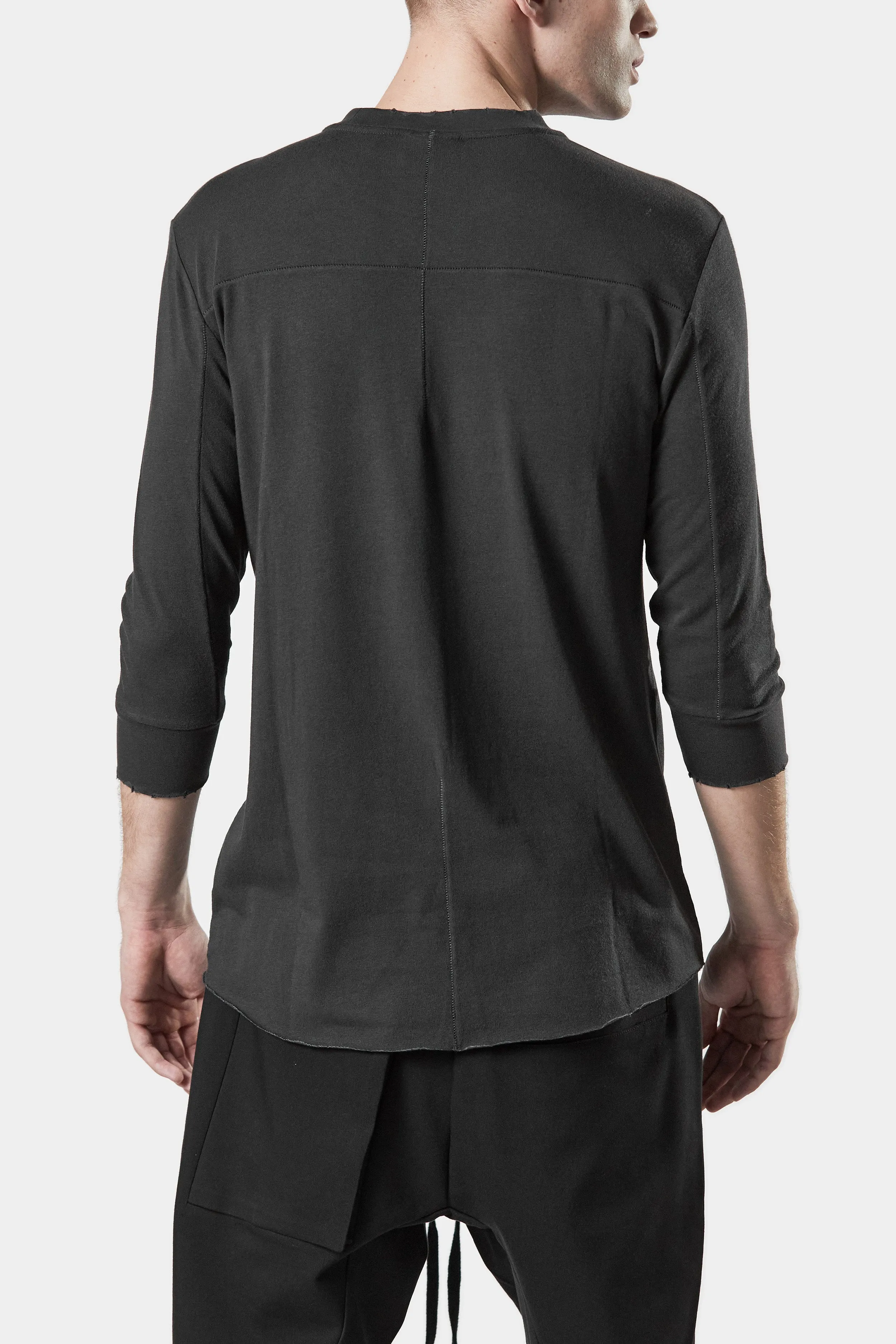 3/4 sleeve t-shirt, Grey