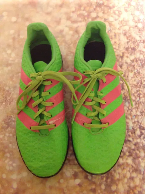 Adidas Green & Pink Cleats Size 4.5