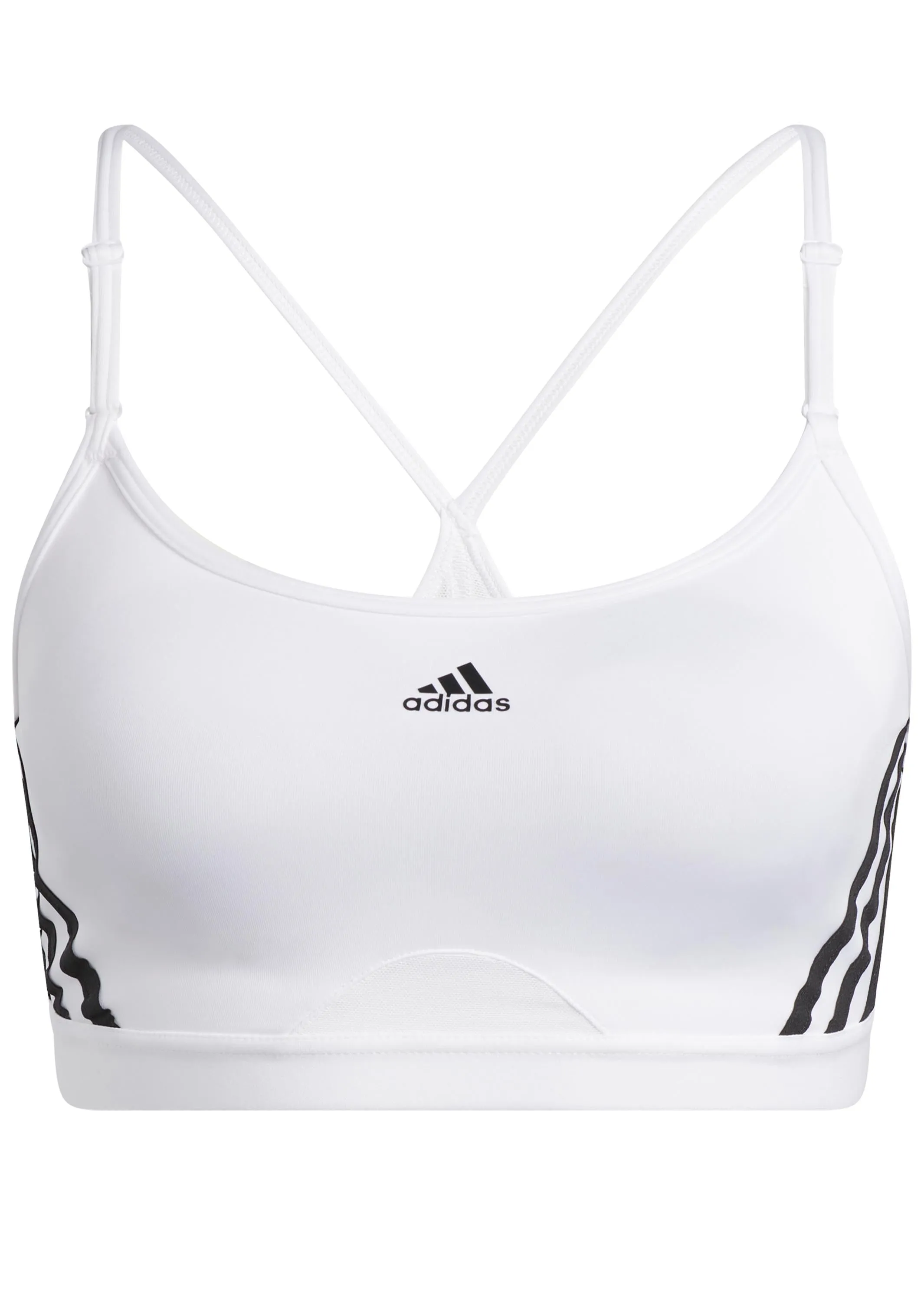 Adidas Womens Aeroreact Training 3 Stripes Bra <BR> HC7869