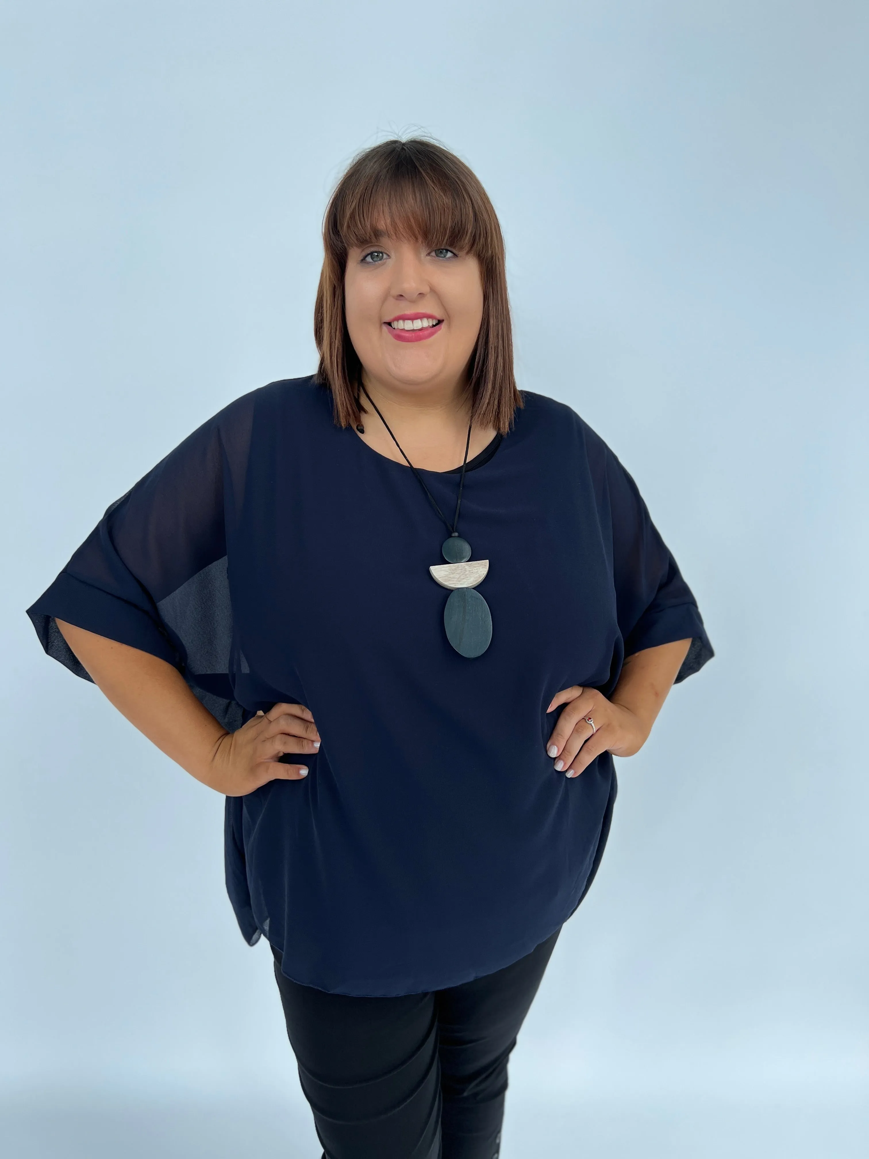 Alice Blouse in Navy