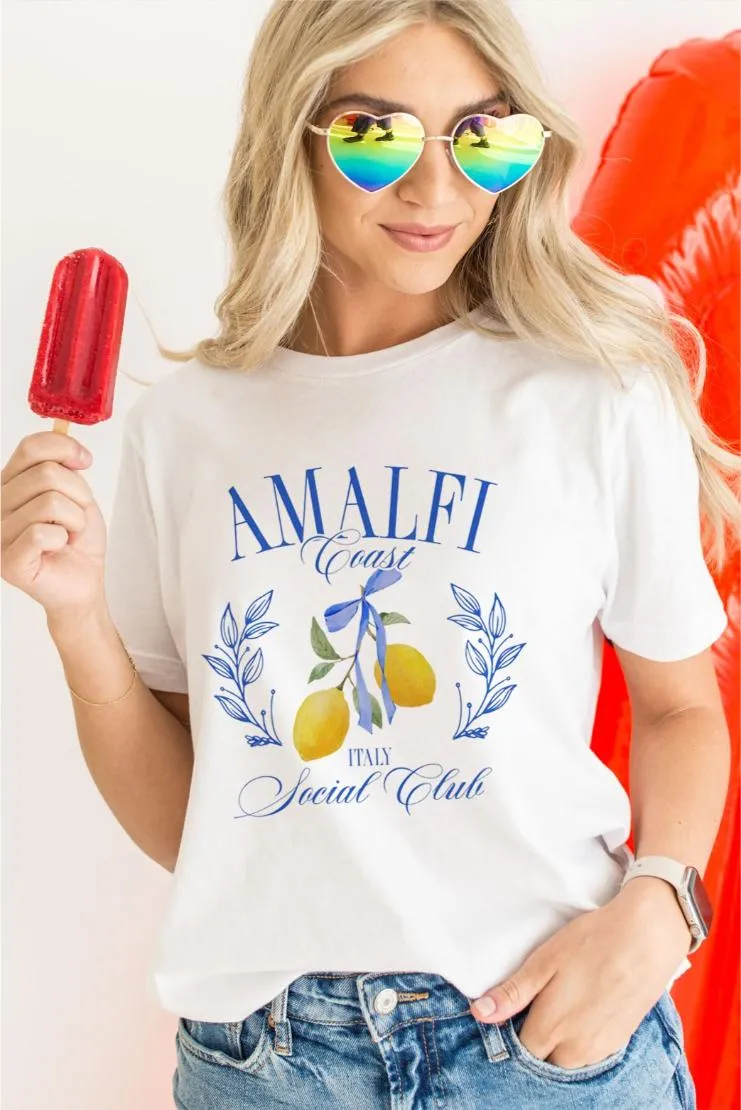 Amalfi Coast Italy Social Club Graphic Tee