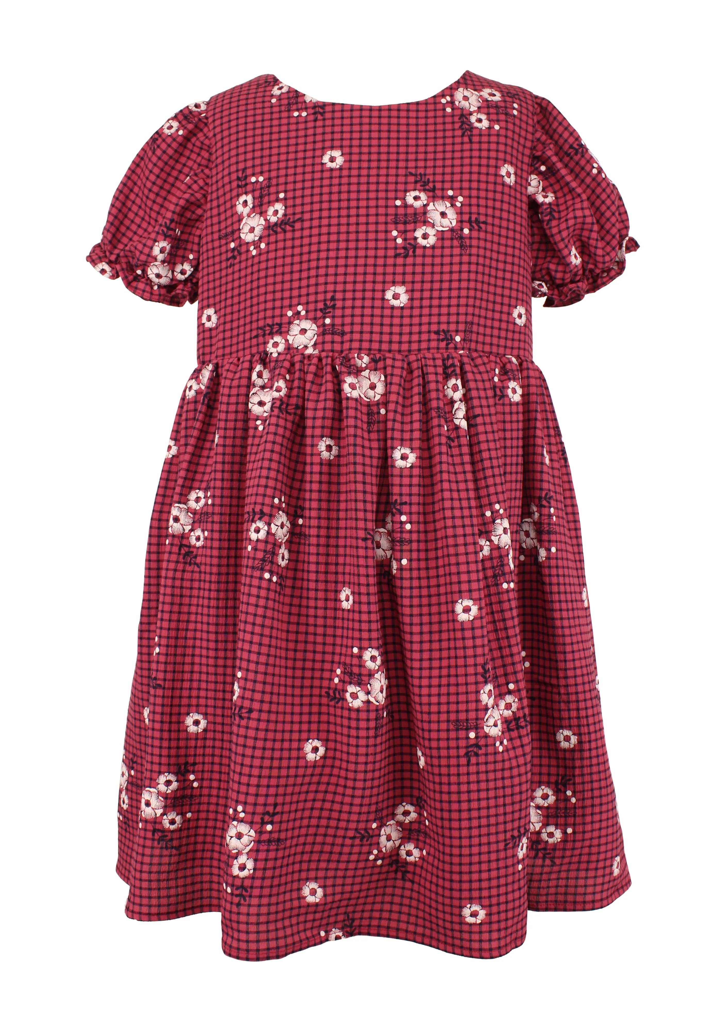 Baby Girl's & Little Girl's Burgundy Floral Dress