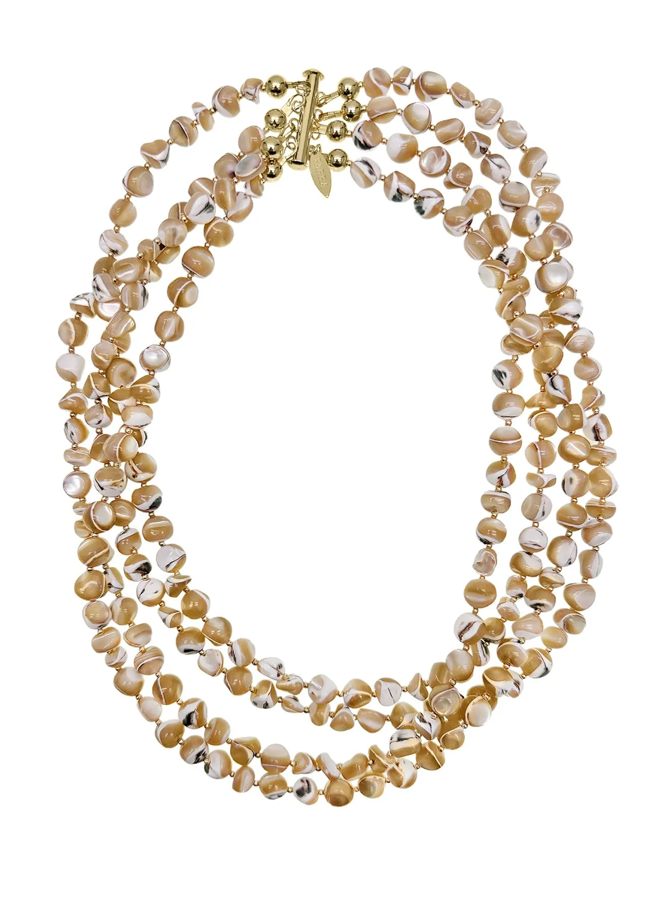 Beige Color Multi layers Shell Necklace NN012