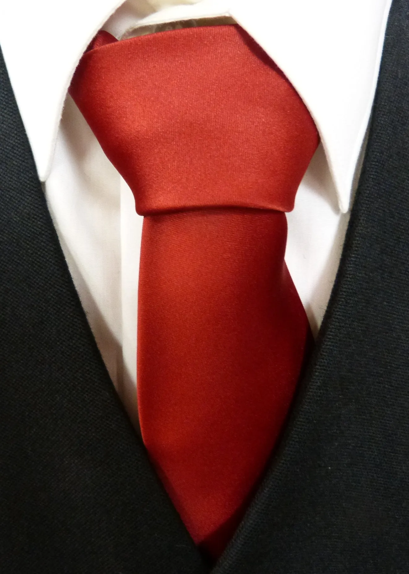 Boys Wine Satin Tie