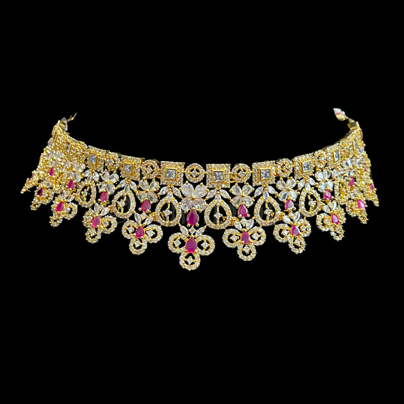 Bridal AD Zircon (CZ) Choker-style Necklace set