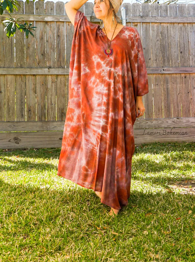 Brown Sky Iced Tie Dye Kaftan