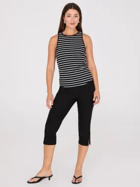 Capri Pants With Slit Hem