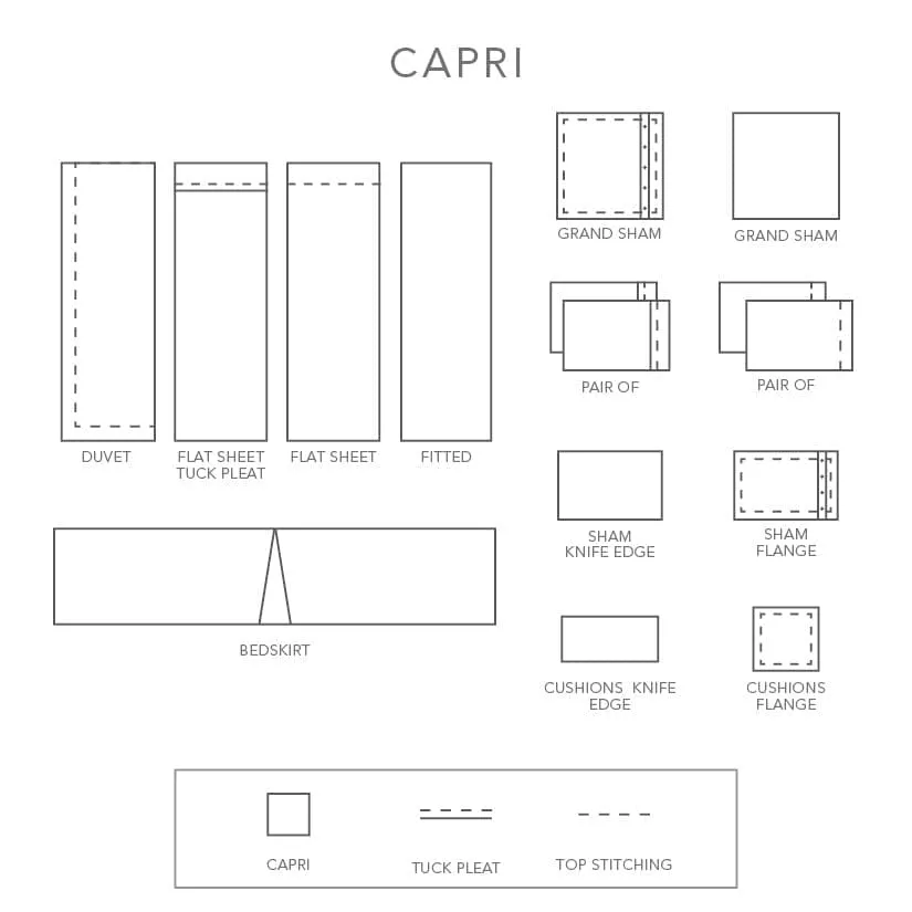 Capri Split King Sheet Set for Adjustable Beds