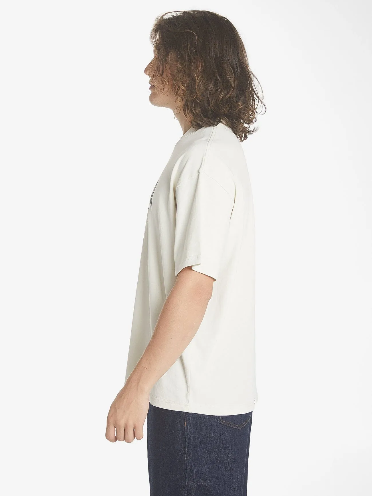 Chariot Rides On Box Fit Oversize Tee - Heritage White