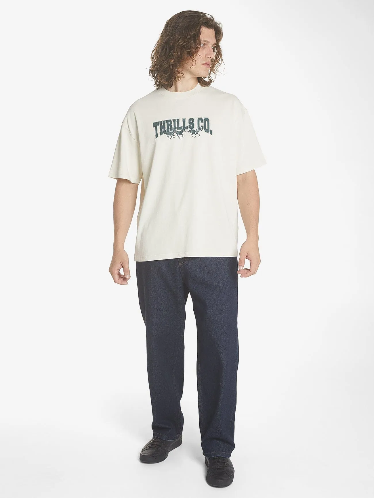 Chariot Rides On Box Fit Oversize Tee - Heritage White