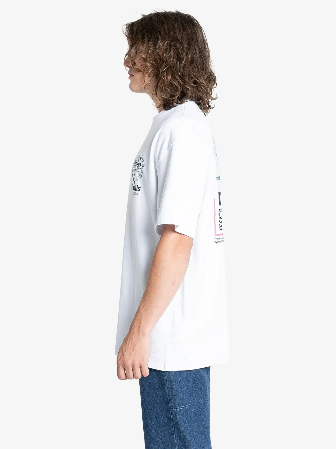 Controlled Damage Box Fit Oversize Tee - White