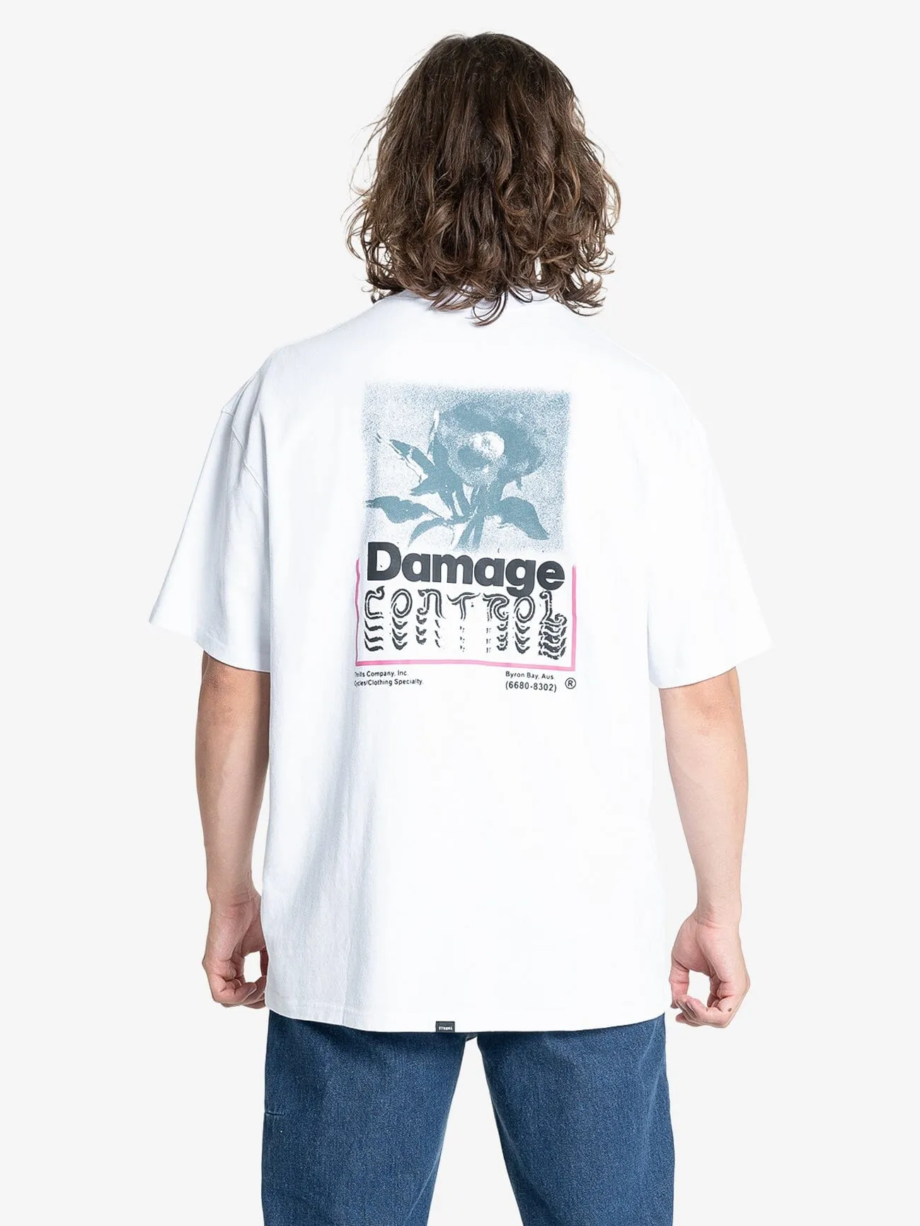 Controlled Damage Box Fit Oversize Tee - White