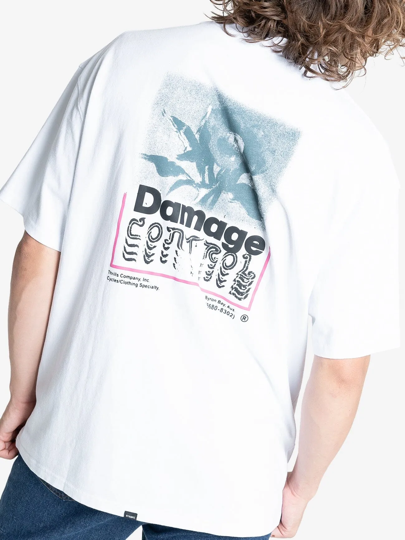 Controlled Damage Box Fit Oversize Tee - White