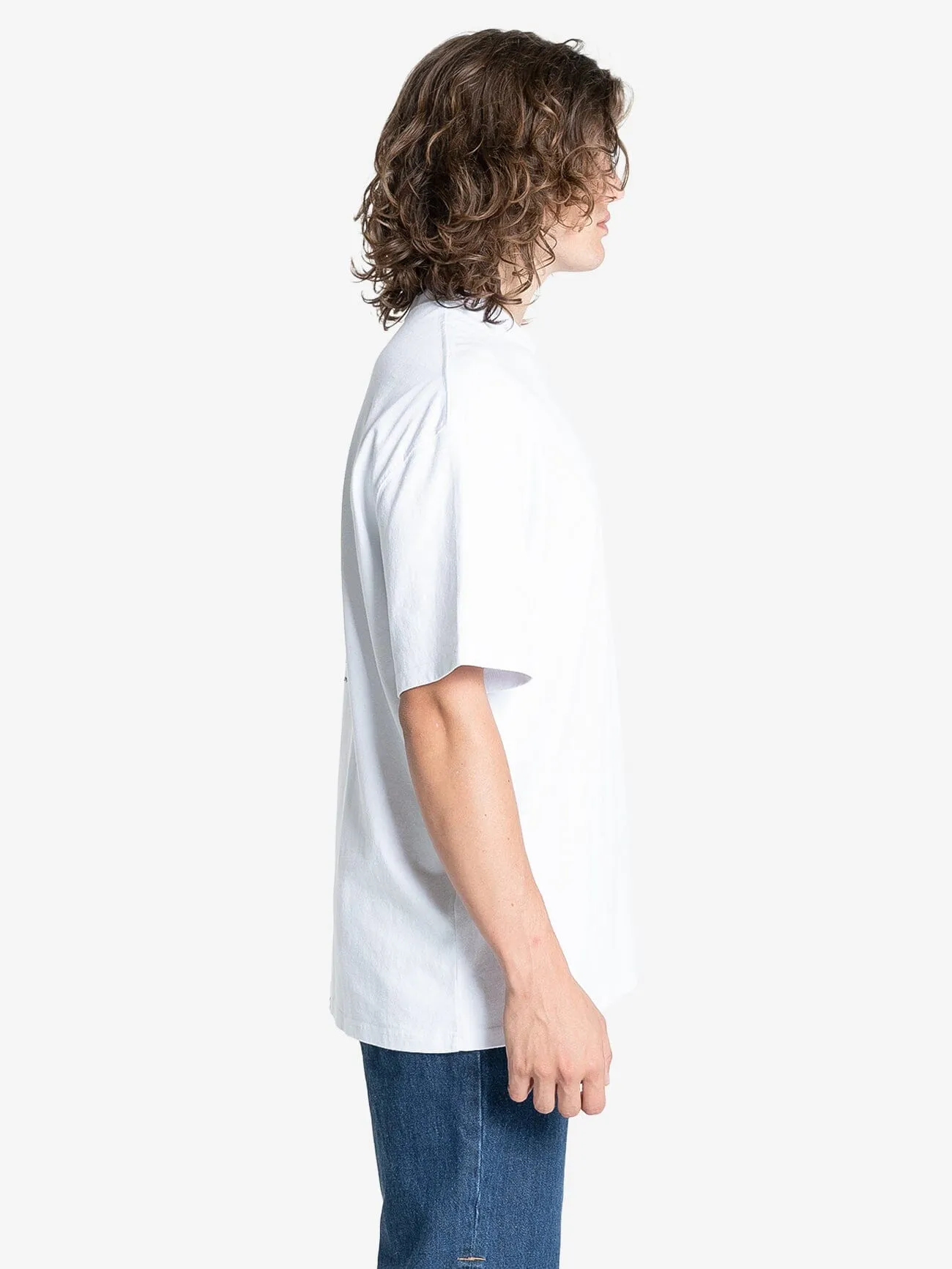 Controlled Damage Box Fit Oversize Tee - White