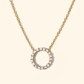 Crystal and Baguette Full Circle Necklace