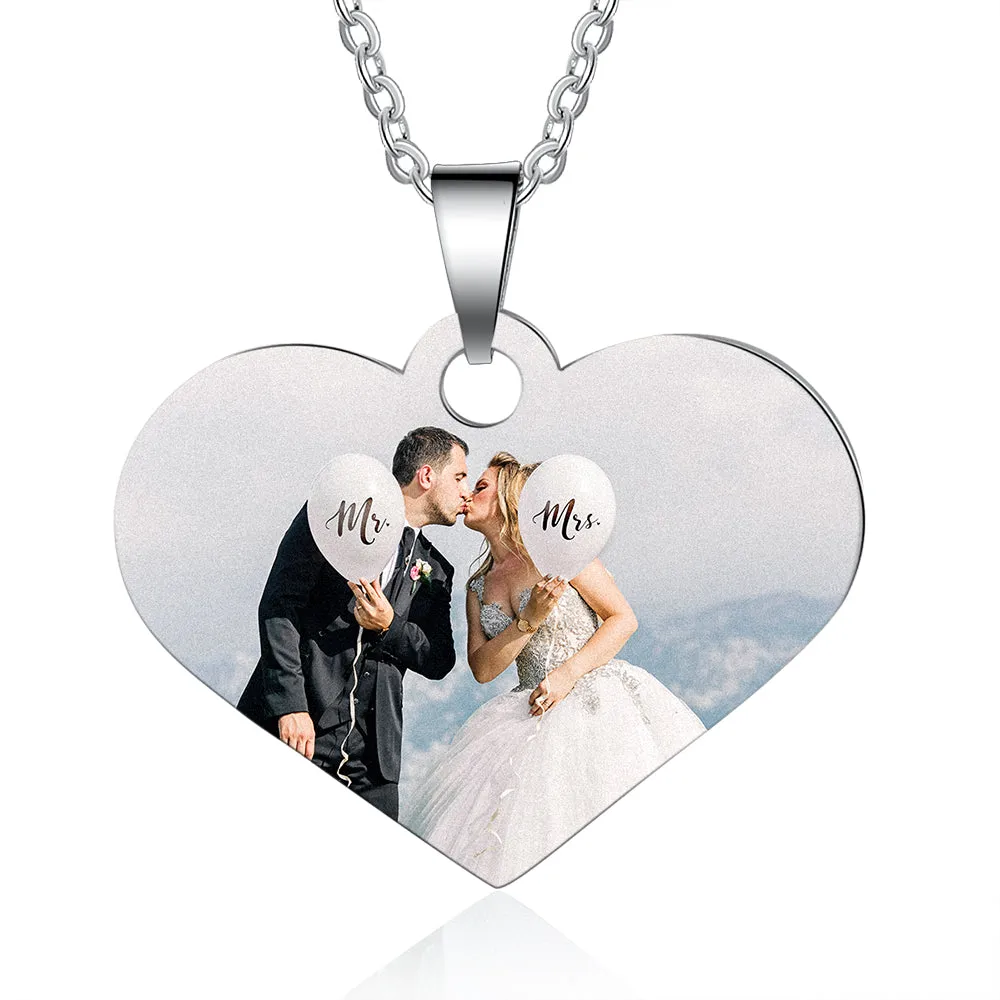 Custom Heart Necklace With Picture Inside- Best Meaningful Gift