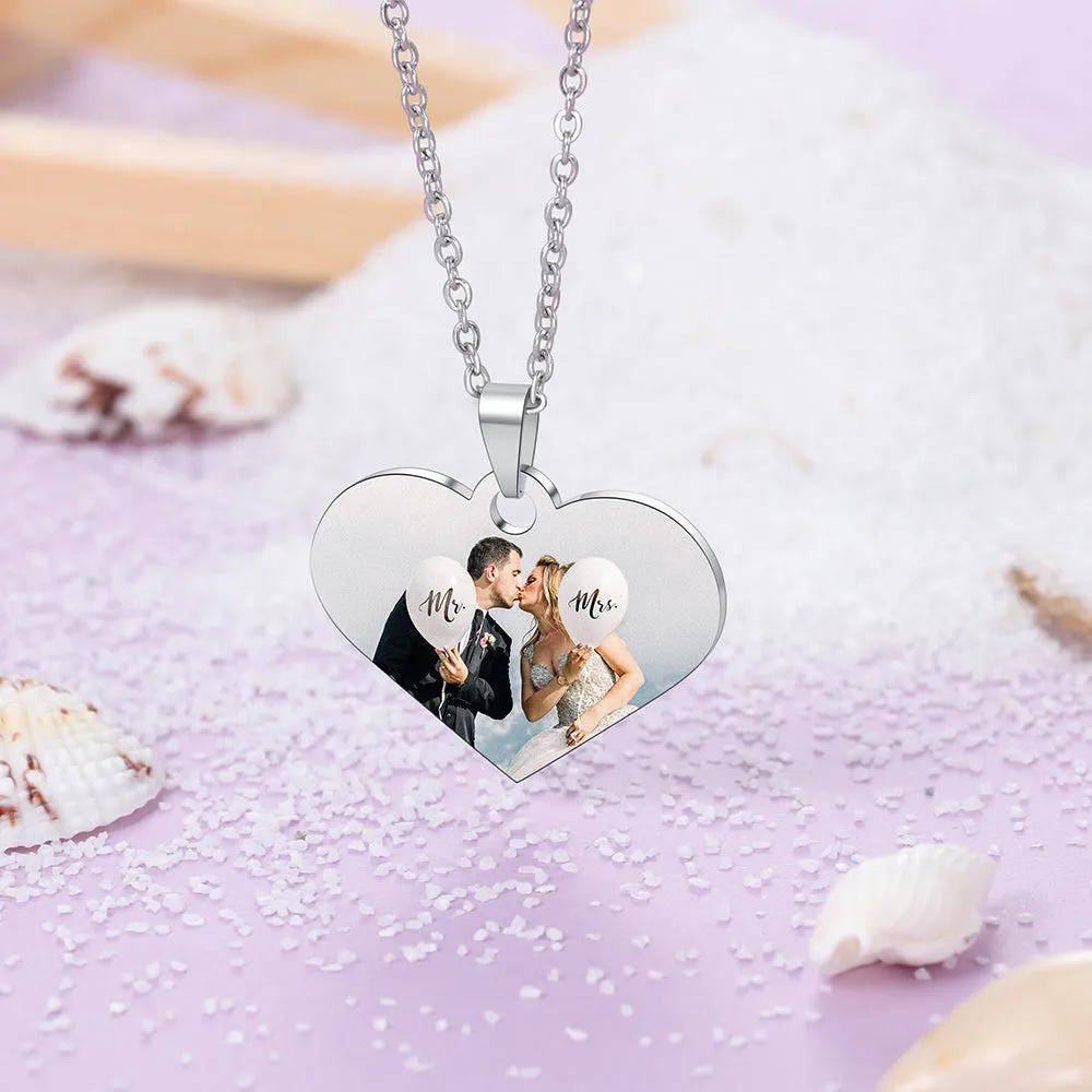 Custom Heart Necklace With Picture Inside- Best Meaningful Gift