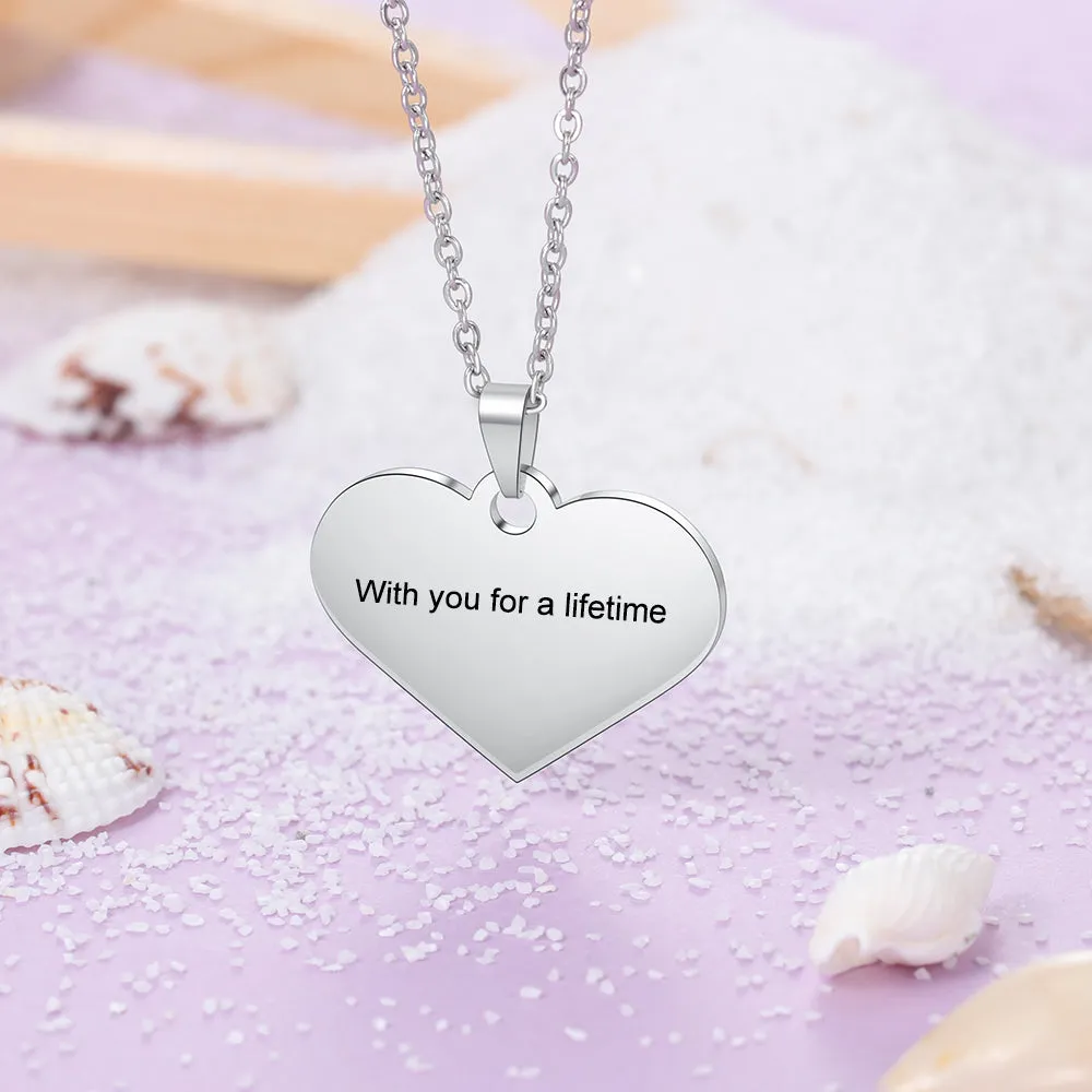 Custom Heart Necklace With Picture Inside- Best Meaningful Gift