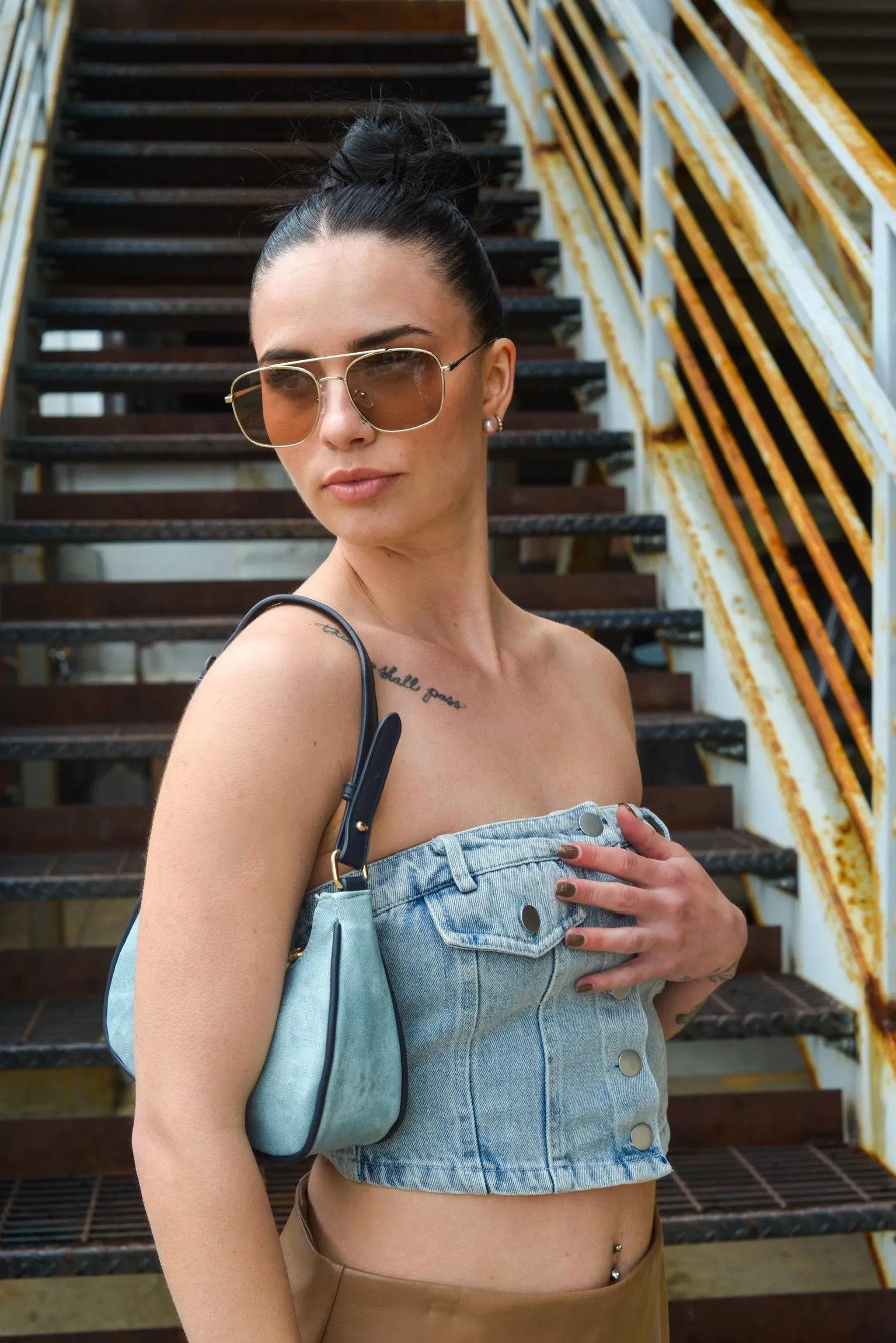 DENIM TUBE TOP