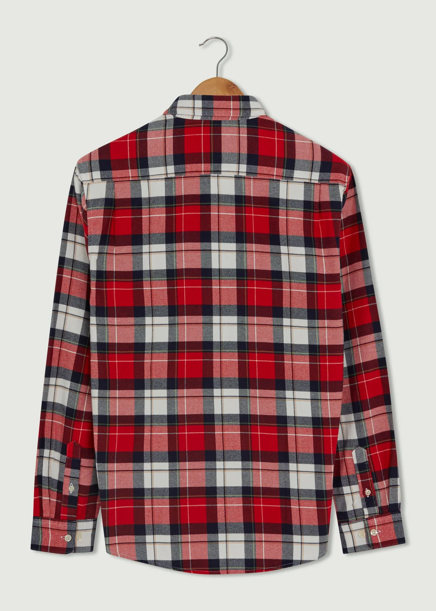 Red and White Dobney Long Sleeve Shirt