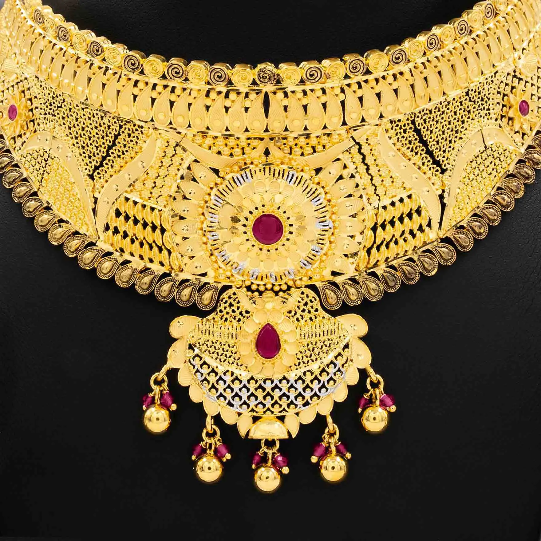 Enamel Stone Neckalce Short with stud PESNS19R-0421, PESHST66R-091