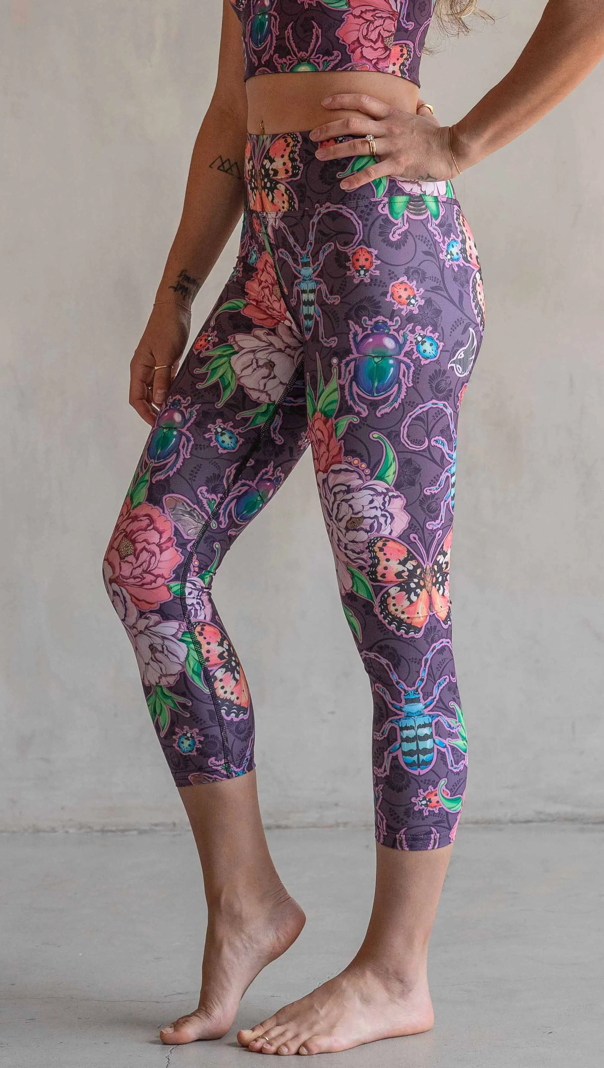 Enchanted Garden - Triathlon Capri Leggings - CUSTOM ORDER