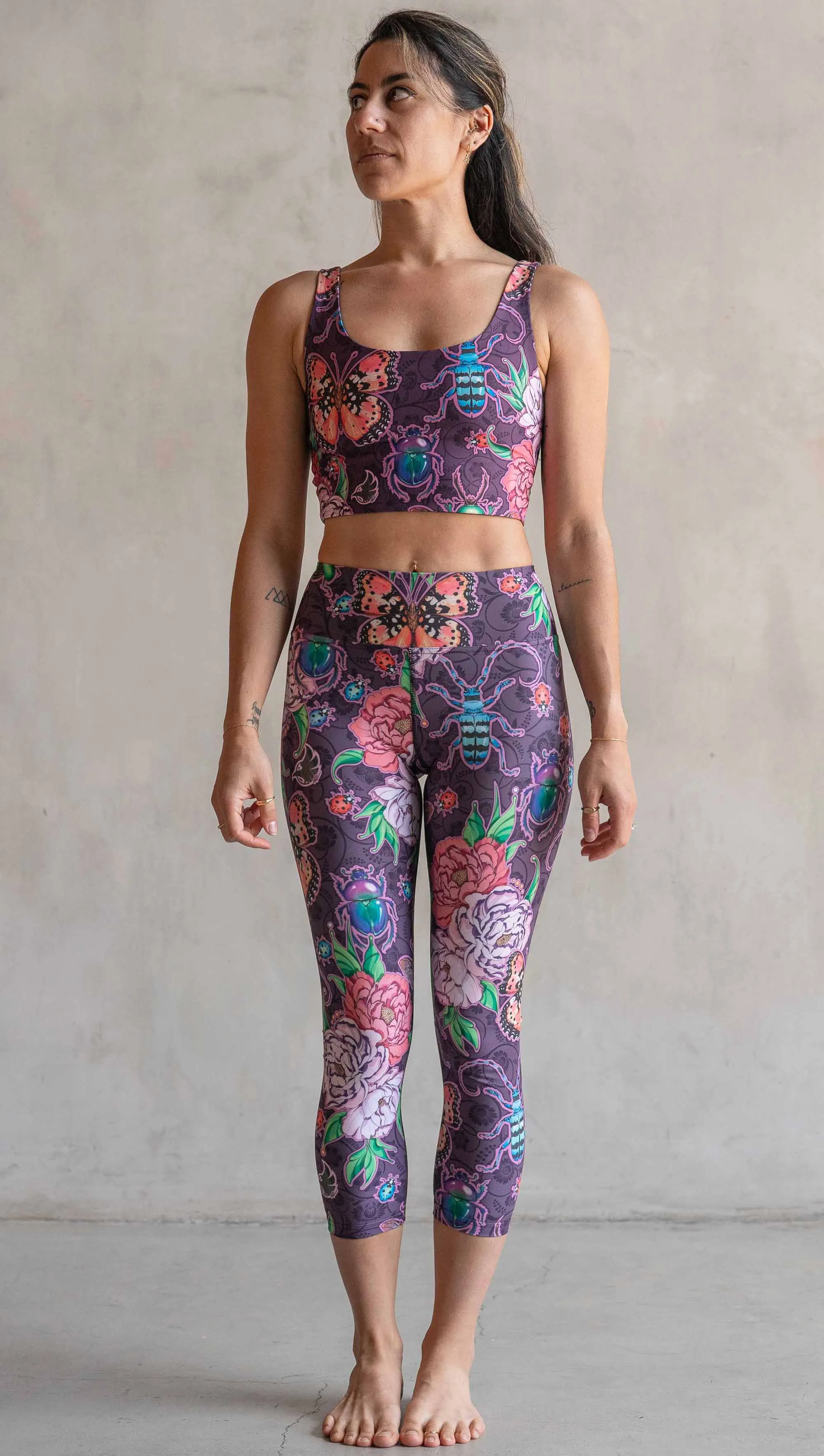 Enchanted Garden - Triathlon Capri Leggings - CUSTOM ORDER