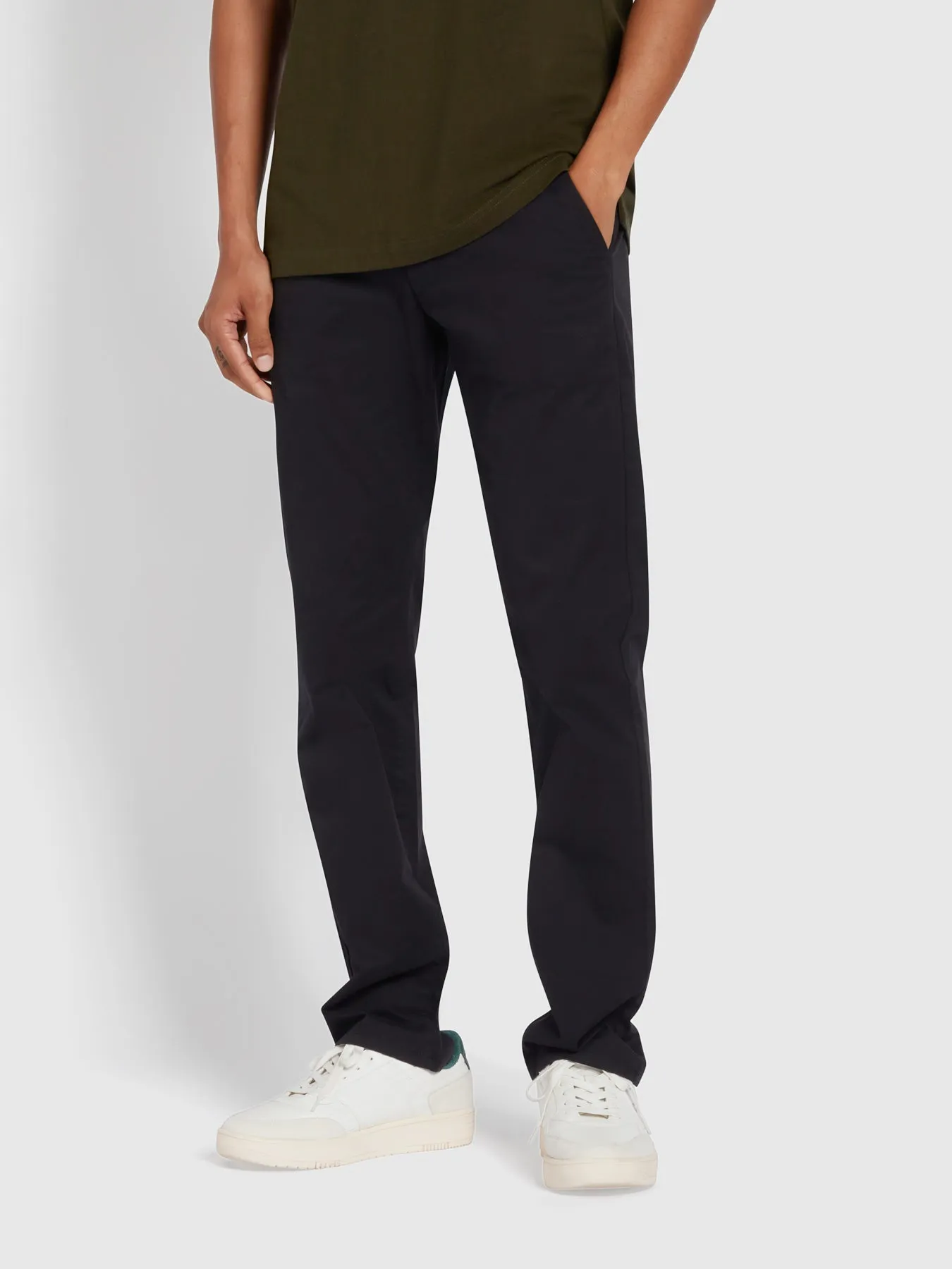 Endmore Skinny Fit Chinos In Black