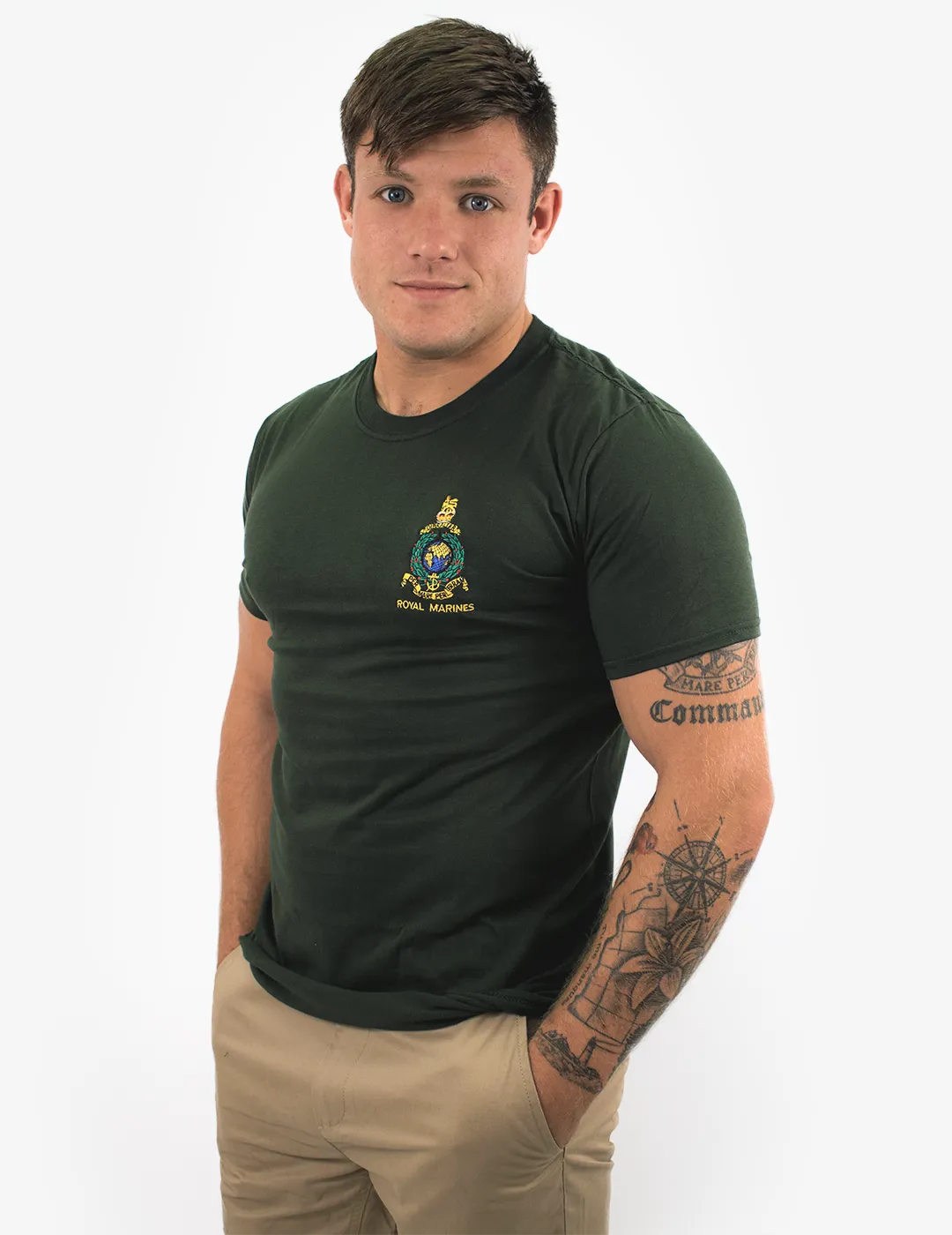 Essential Heavy Cotton T-Shirt - Bottle Green