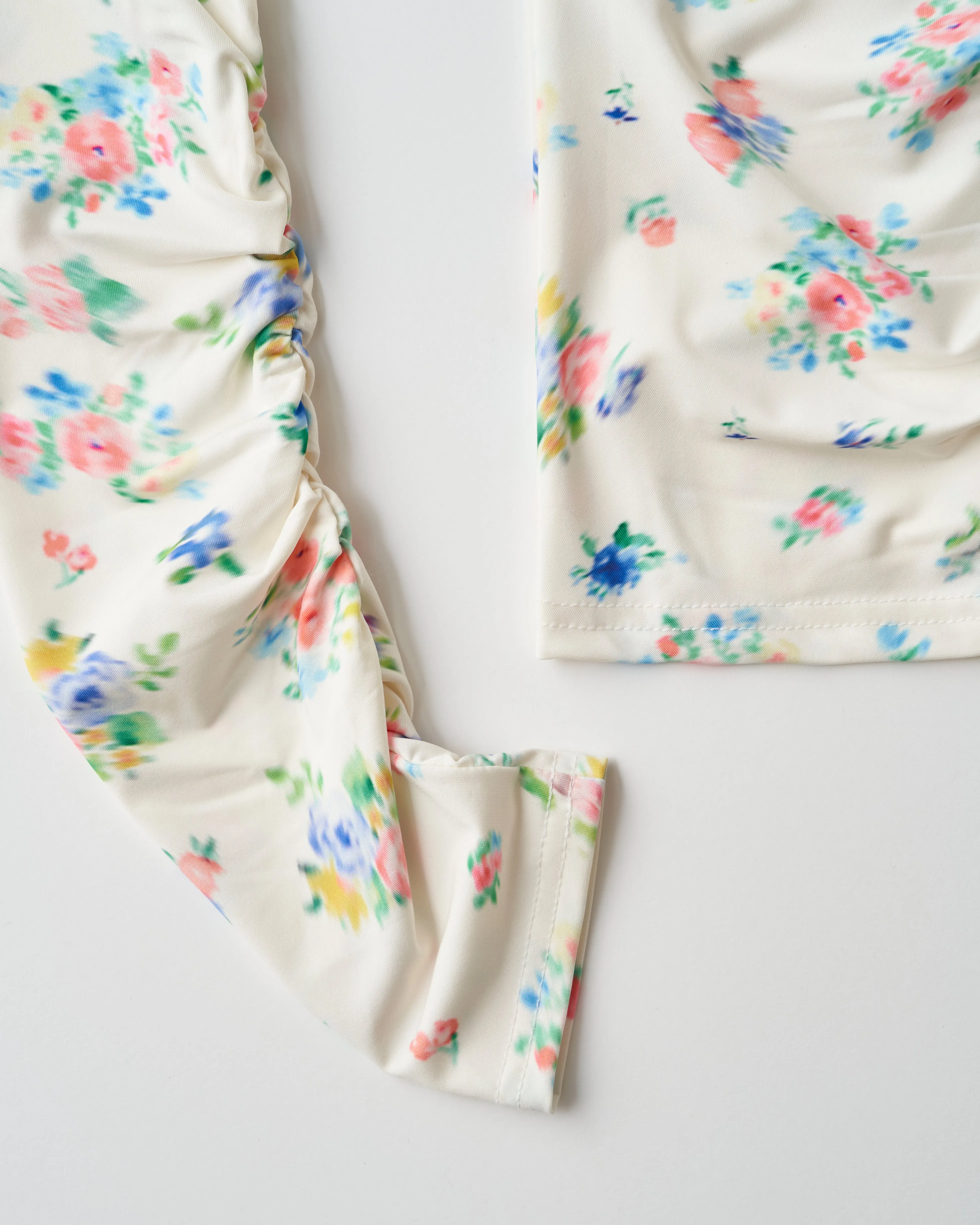 floral pattern second skin tops