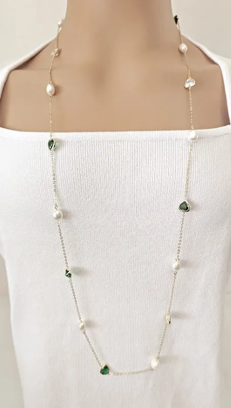 Freshwater Pearl Gold Chain Necklace