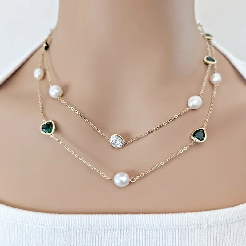 Freshwater Pearl Gold Chain Necklace