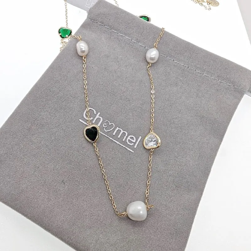 Freshwater Pearl Gold Chain Necklace