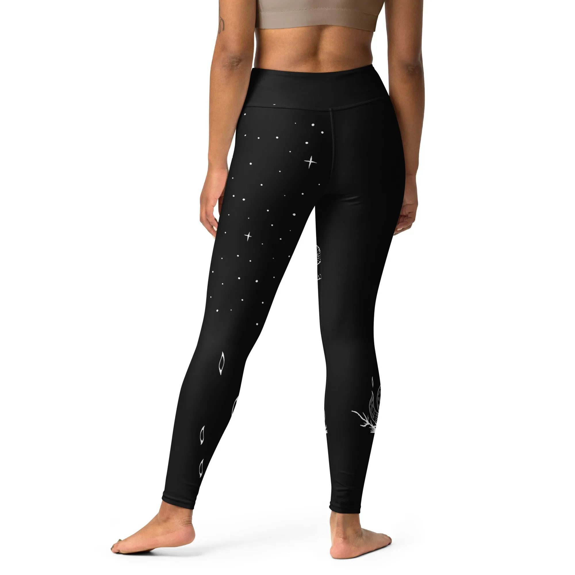 Godbane Leggings - Vegan UPF 50  Protection Dark Academia Goth Yoga Activewear Occult Witchy Leisurewear