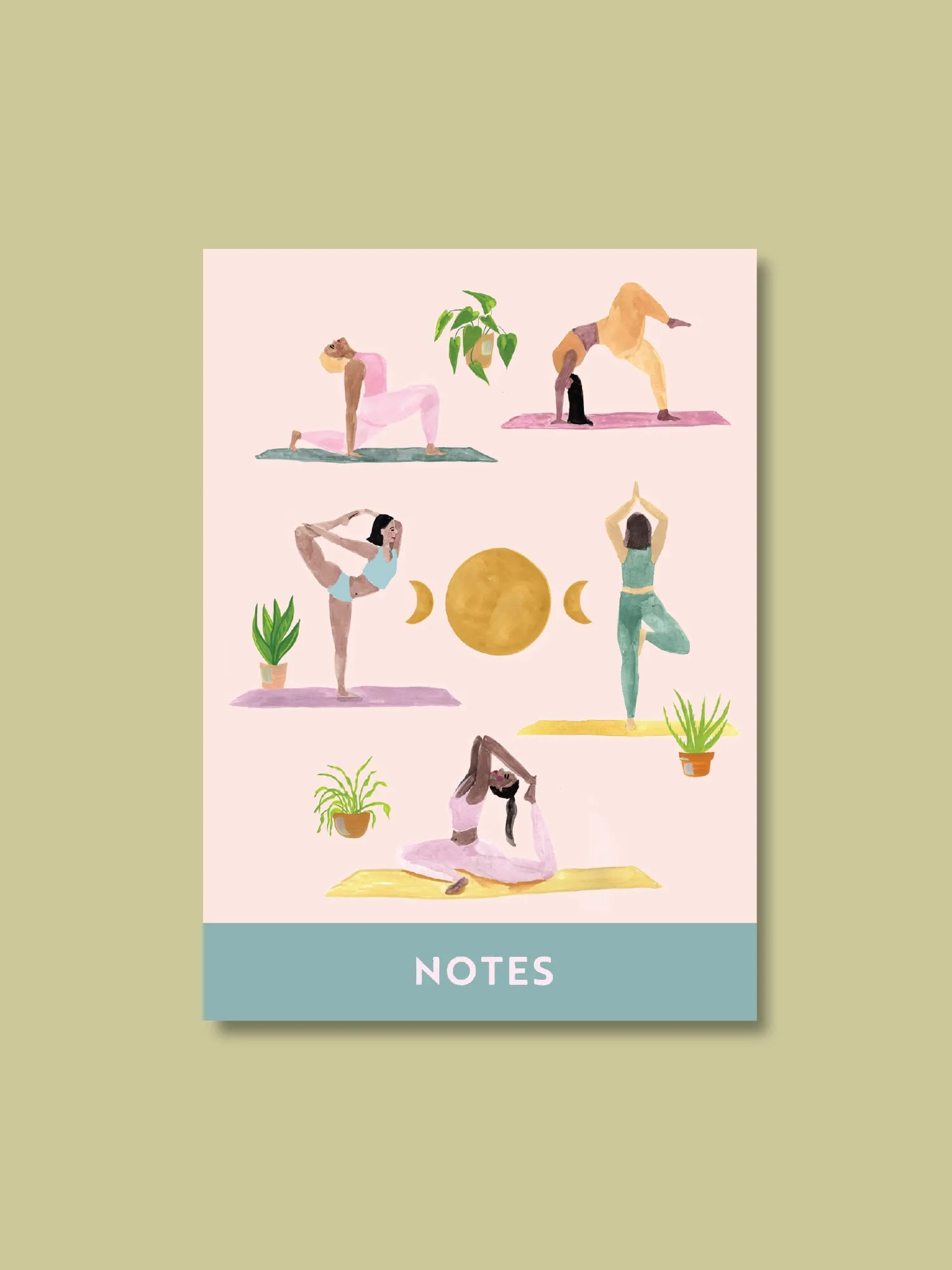 Good Tuesday A5 Notebook - Many Yoga Poses