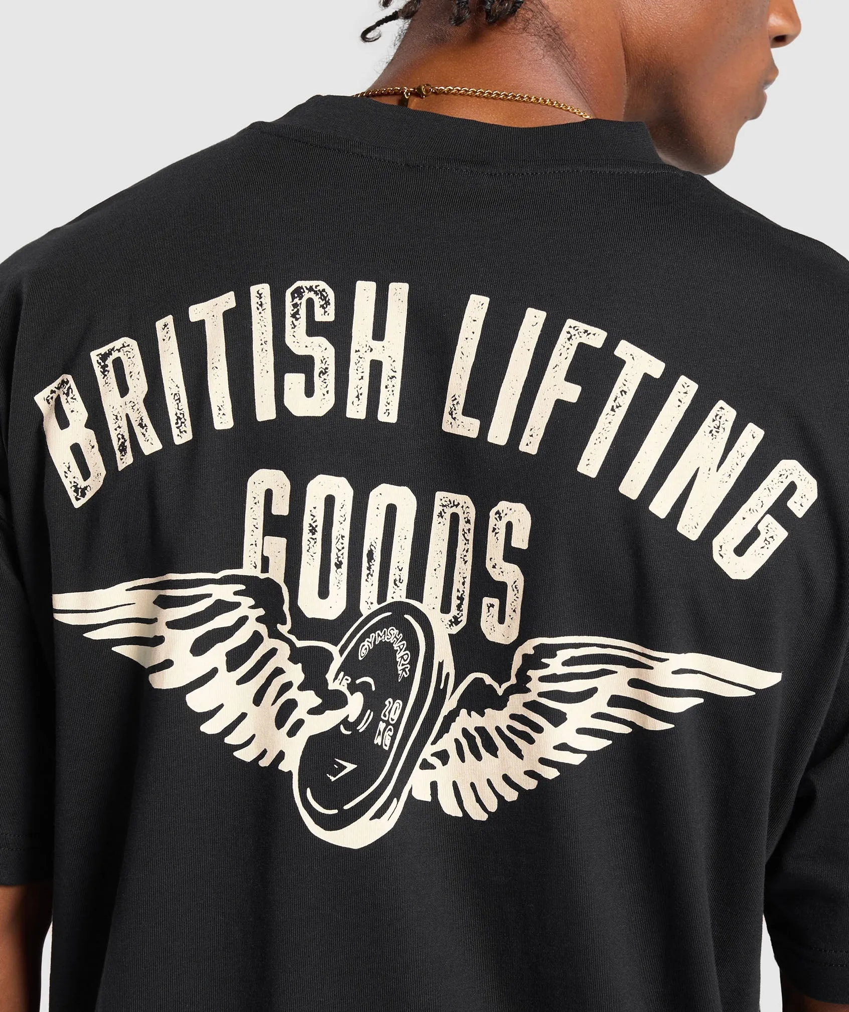 Gymshark British Lifting Goods Graphic T-Shirt - Black