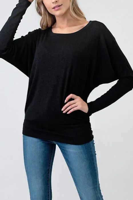 Hacci Knit Dolman Tops 2701