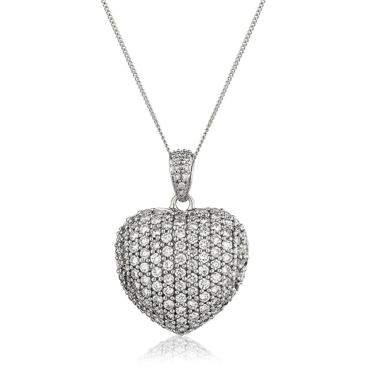 Heart Pave Diamond Pendant