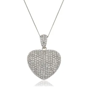 Heart Pave Diamond Pendant