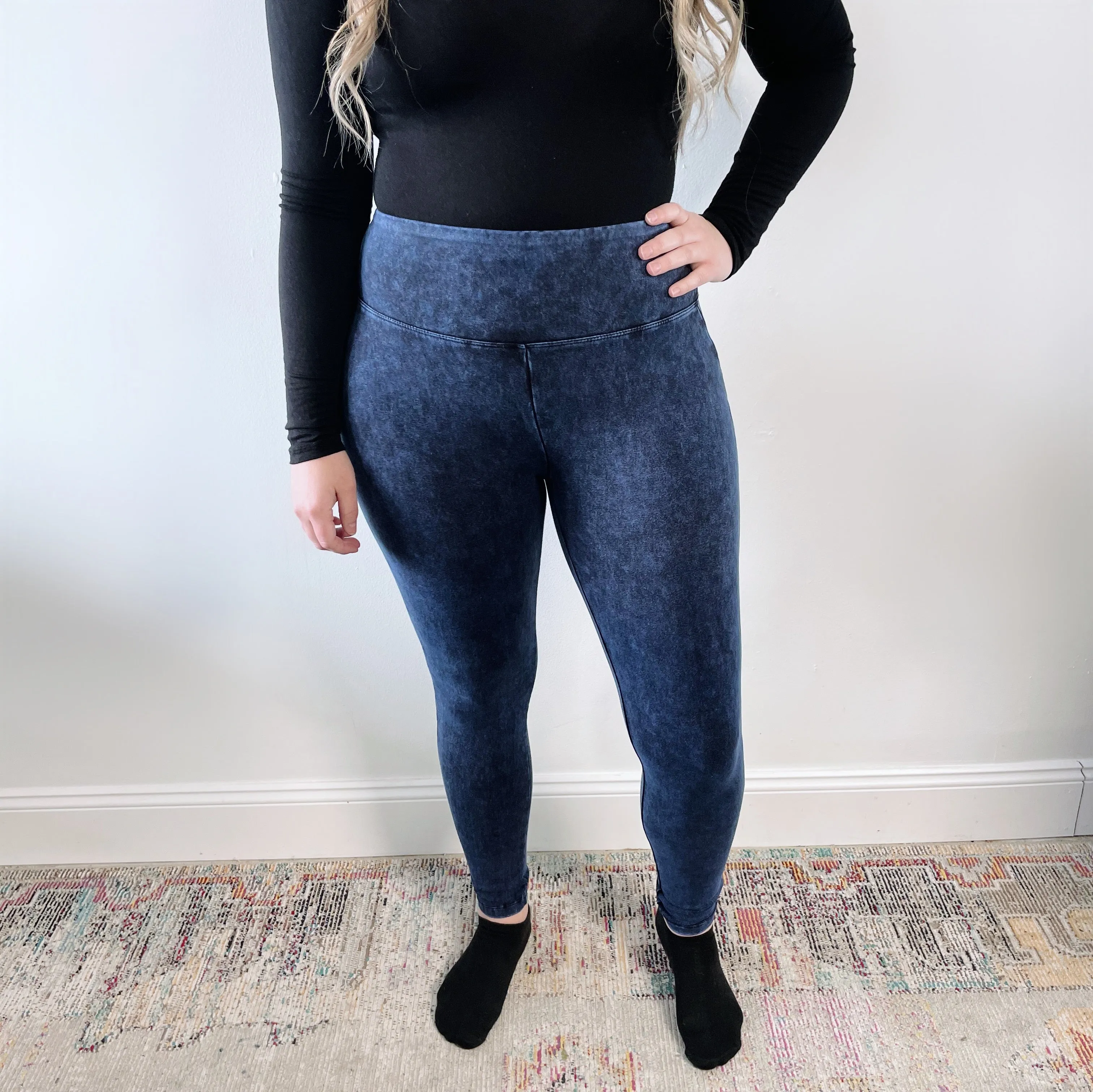 Indigo Mineral Wash Leggings