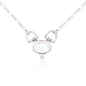 Lyra Moonstone Silver Necklace