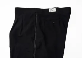 New Neil Allyn Black "Comfort Waist" Pleated Tuxedo Pants