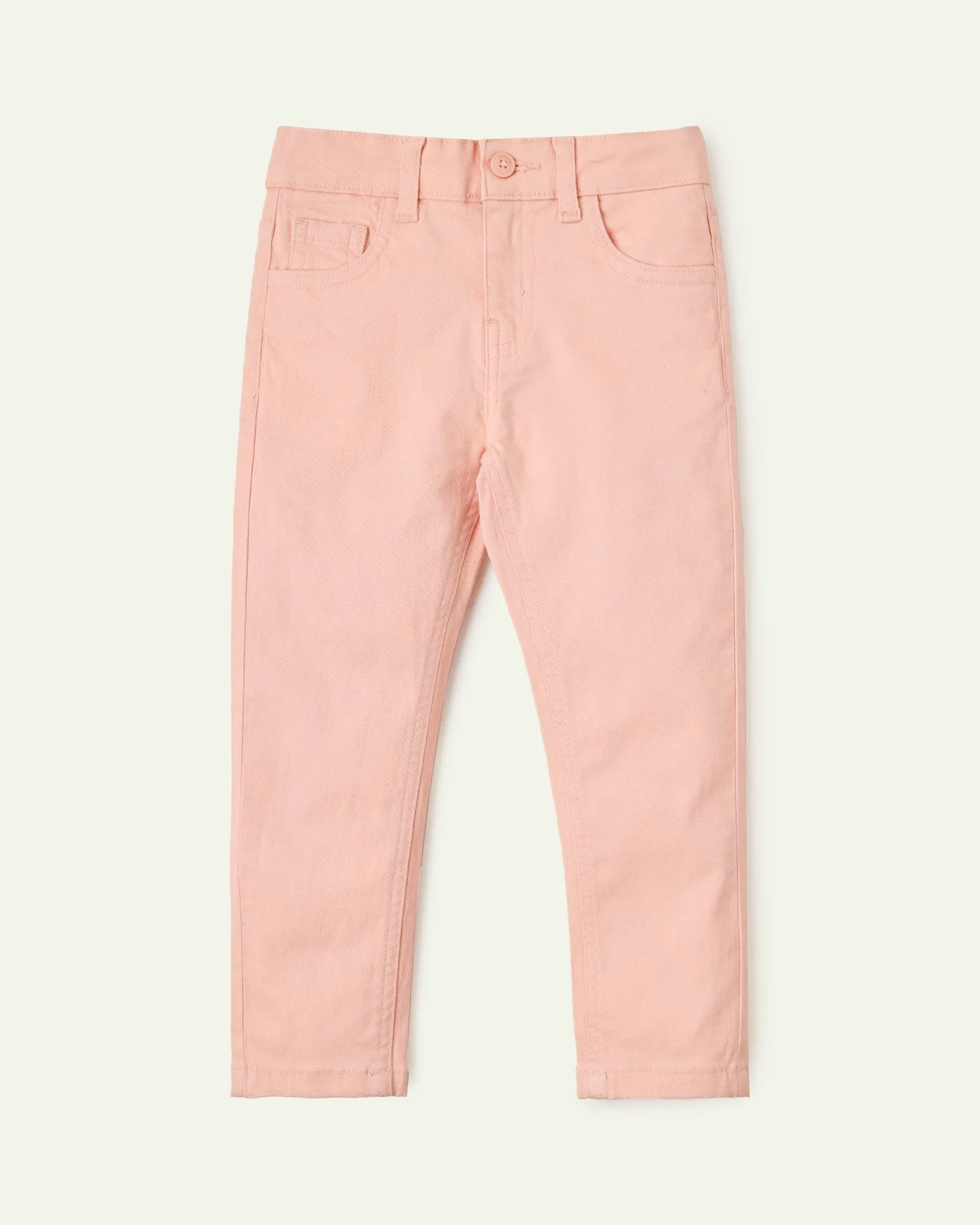 Peach Mid Rise Pants