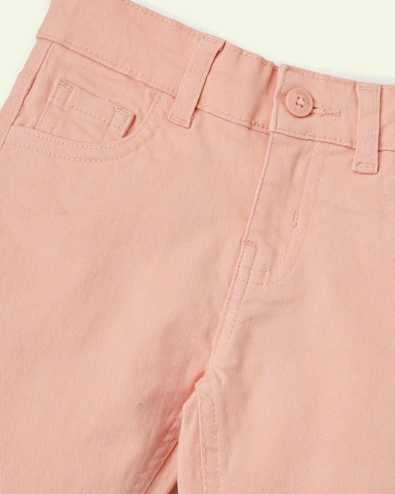 Peach Mid Rise Pants