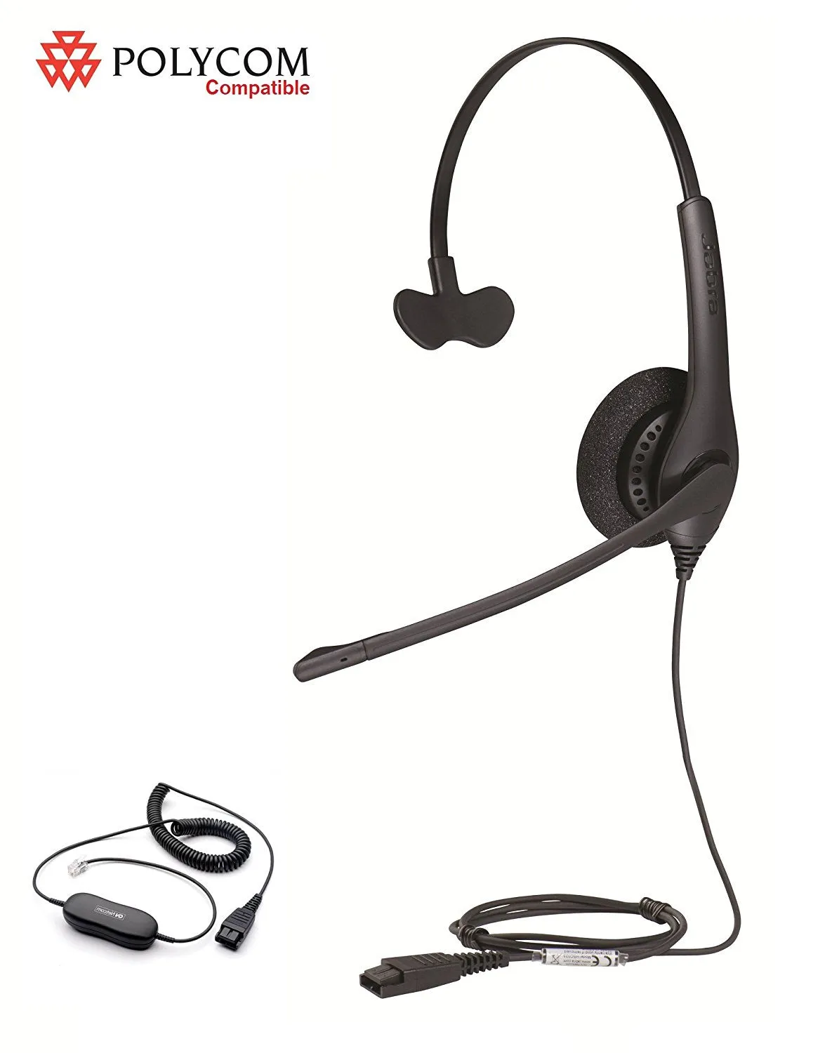 Polycom Compatible Jabra Biz 1500 with GN 1200 Smart Cord - For SoundPoint and VVX models