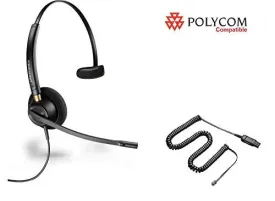 Polycom Compatible Plantronics HW510 EncorePro Mono Headset w/Cord Included