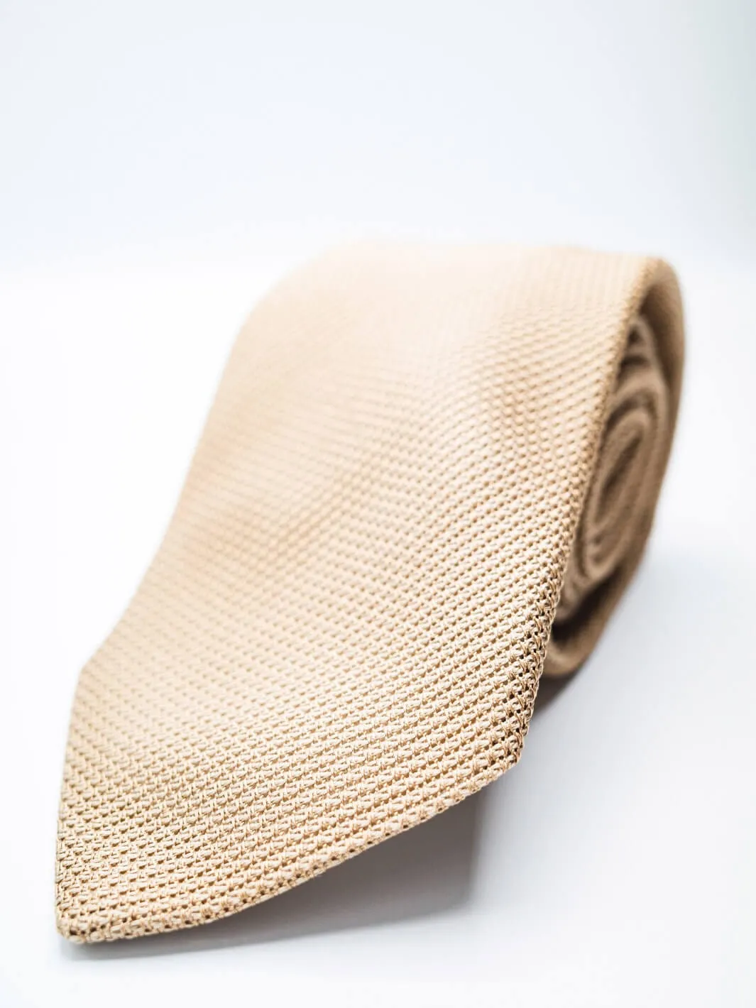 Silk Grenadine Tie - Light Gold